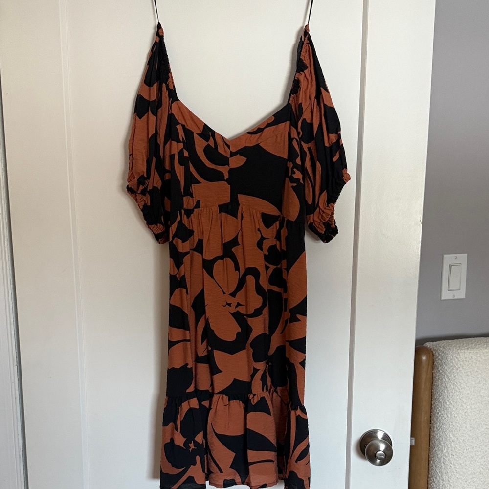 Nine West Black and Orange Mini Dress